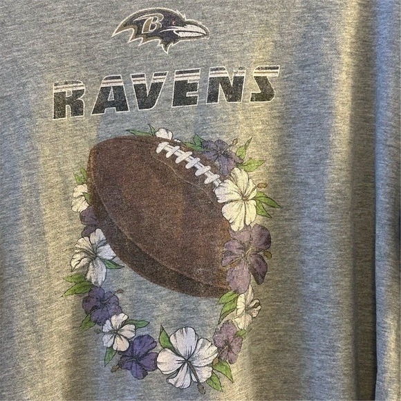 Baltimore Ravens Tommy Bahama Sport Lei Pass Long Sleeve T-Shirt Gray medium - Picture 4 of 10